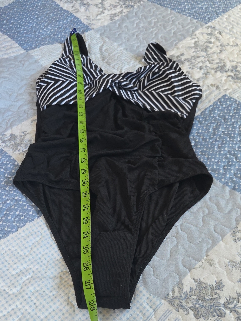 Black And White One Piece Swimsuit - Picture 8 of 8